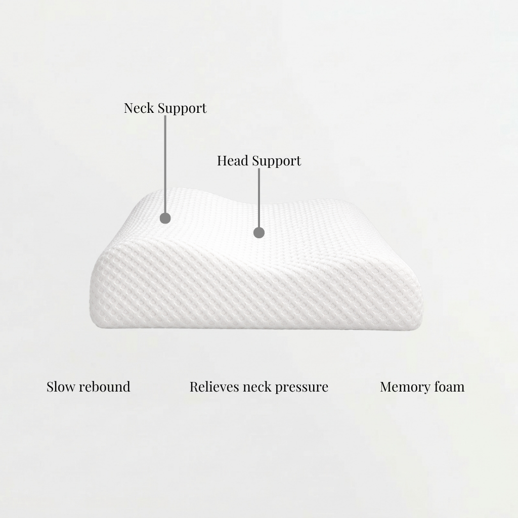 Ergonomic Neck Pillow for Cervical Support & Spine Alignment
