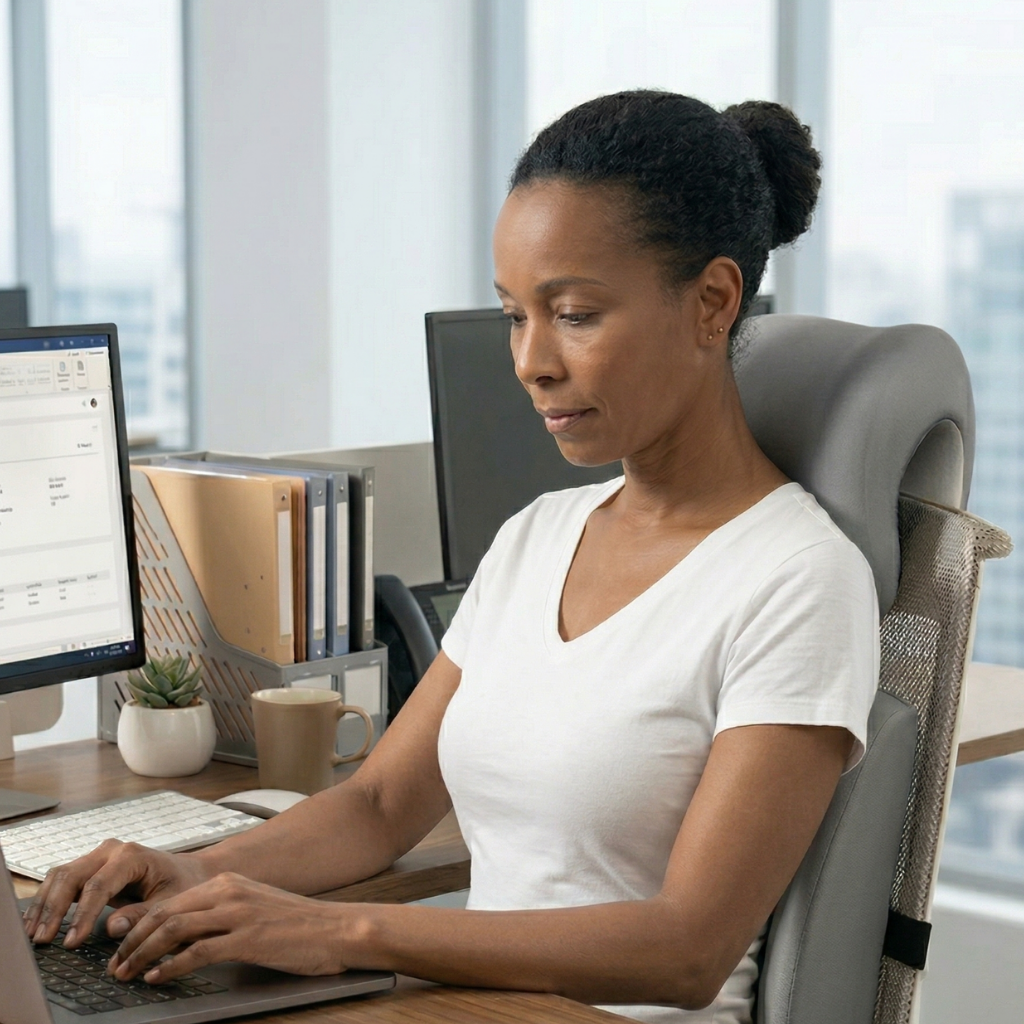 Neck and Lumbar Support Pillow for Sitting