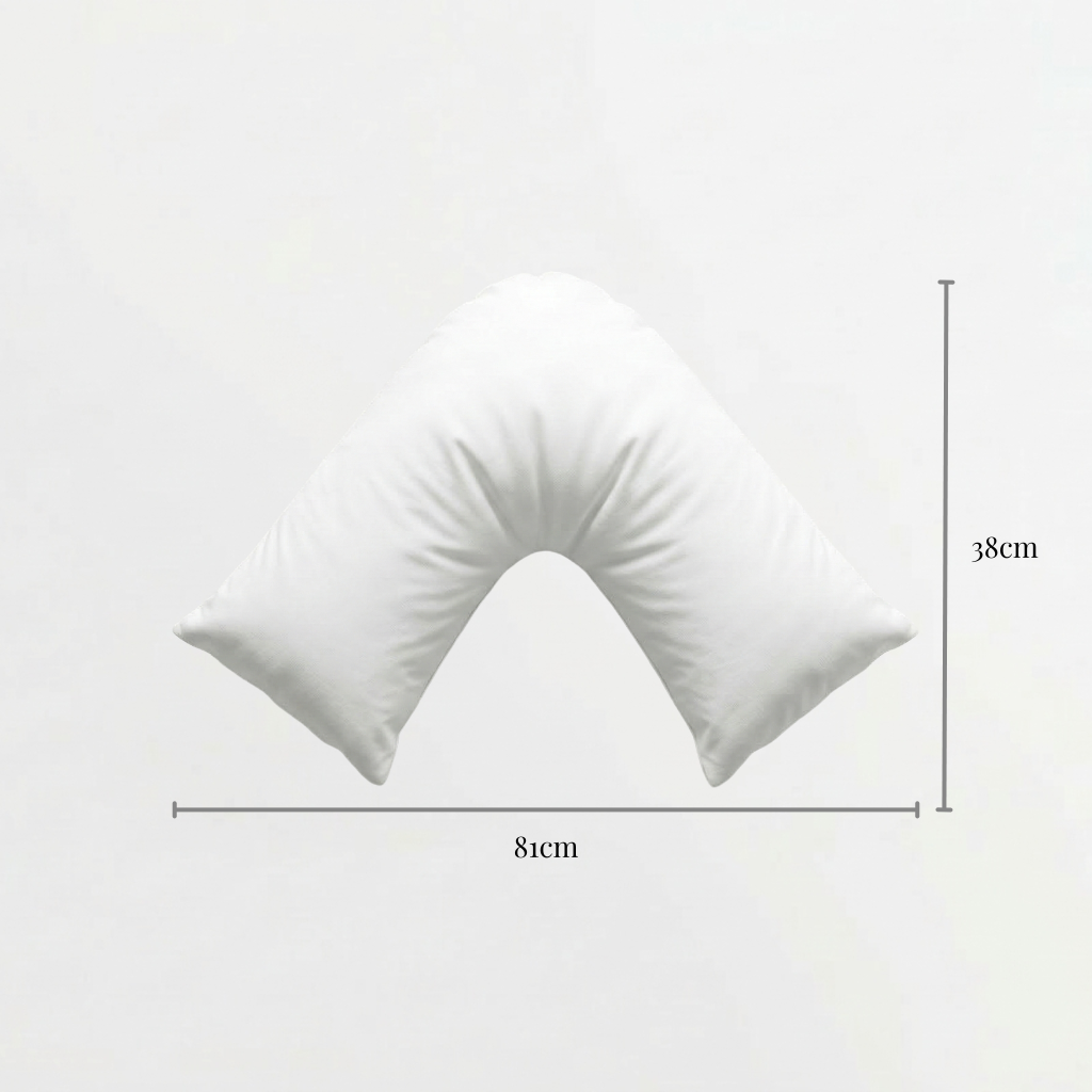 V-Shaped Cervical Pillow for Neck & Back Support While Sitting